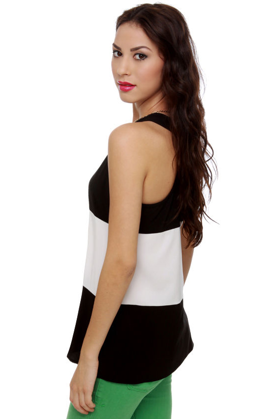 Basic Training Black and White Tank Top