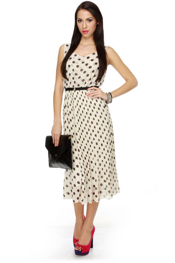 Tea at Three Polka Dot Dress