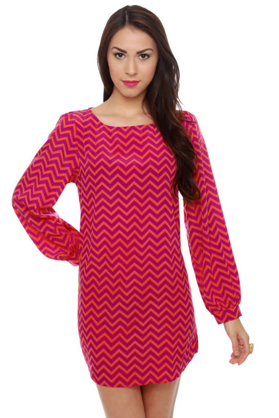 Signature Schulz Orange and Magenta Dress