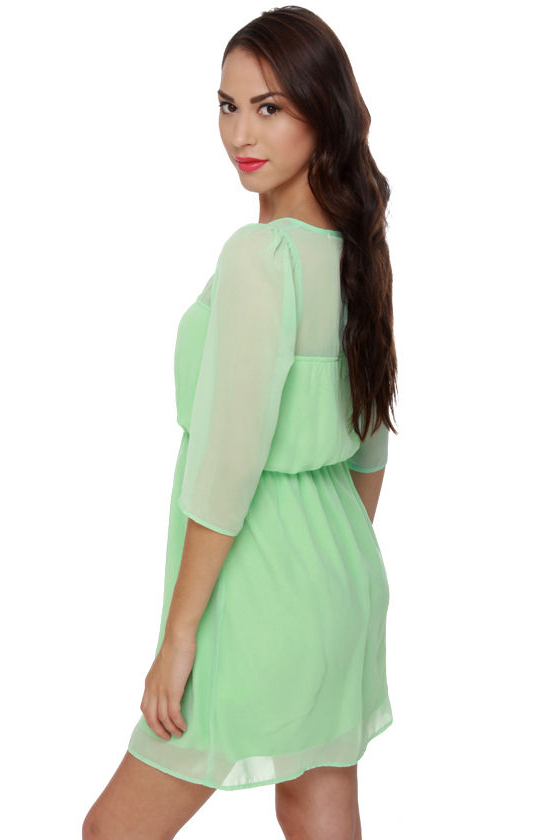 A Touch of Sea Glass Mint Green Dress