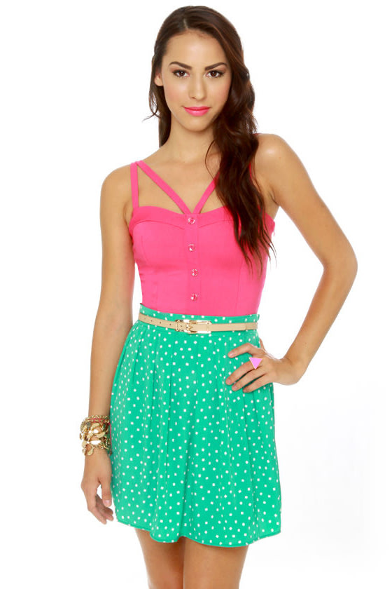 Cute Mint Green Skirt - Print Skirt - Mini Skirt - $35.00 - Lulus