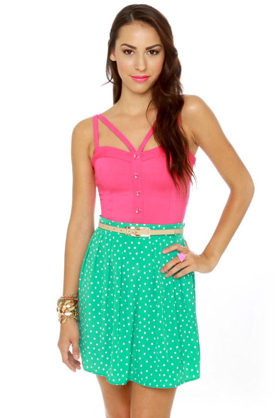 Chick-let’s Dance Mint Green Mini Skirt