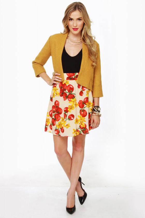 You Say Tomato Print Skirt
