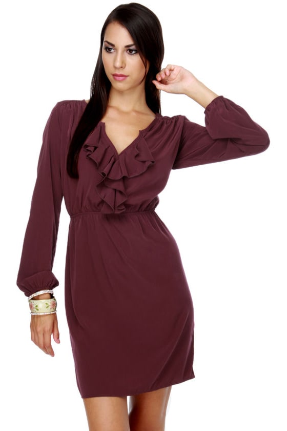 Woman of the Year Burgundy Dress