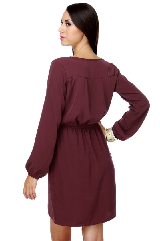 Woman of the Year Burgundy Dress