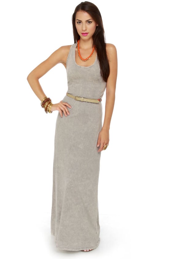 Cool Grey Dress - Maxi Dress - Mineral Dyed Dress - $48.00 - Lulus