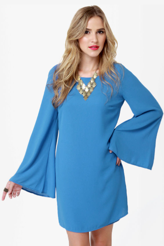 Polyphonic Spree Backless Blue Dress