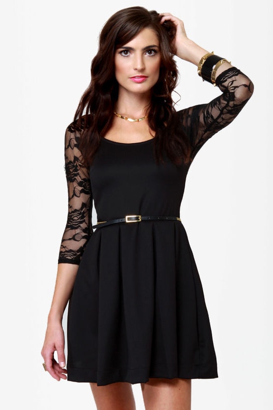 black dress laces