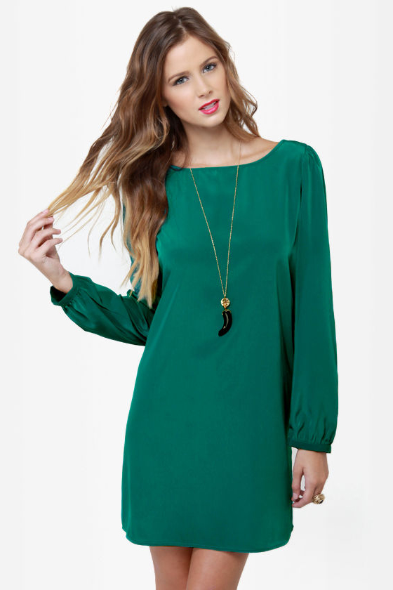 Set the Stage Backless Jungle Green Dress