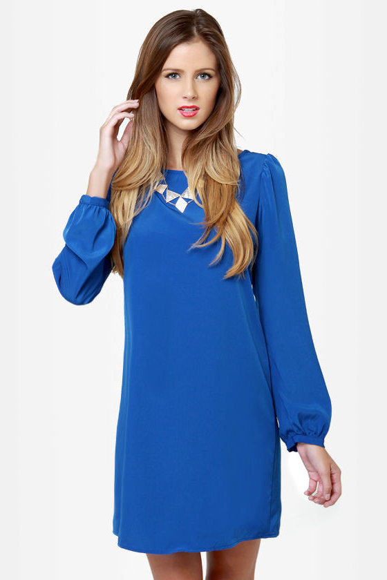 Set the Stage Backless Royal Blue Dress