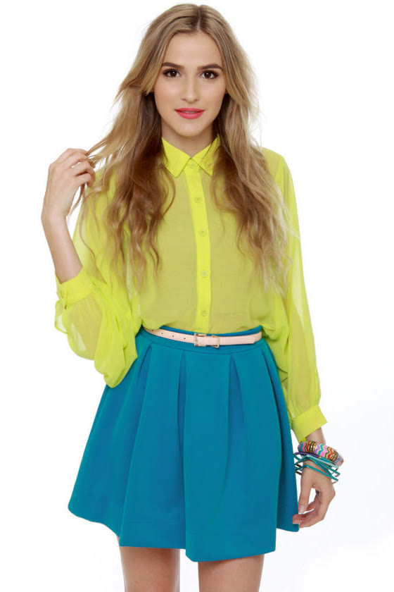 mini turquoise skirt