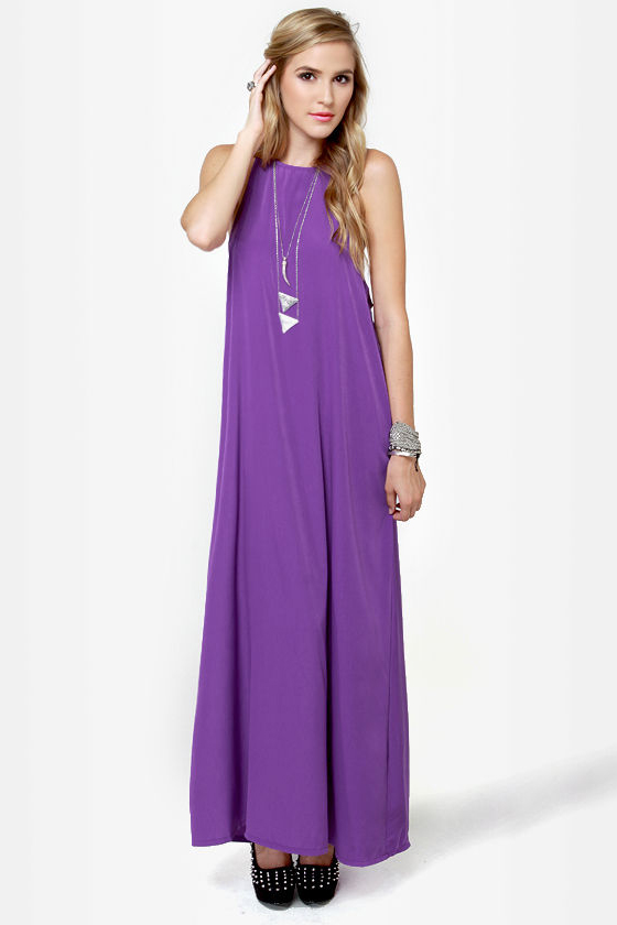 Give \\\\\\\\\\\\\\\'em the Slip Purple Maxi Dress