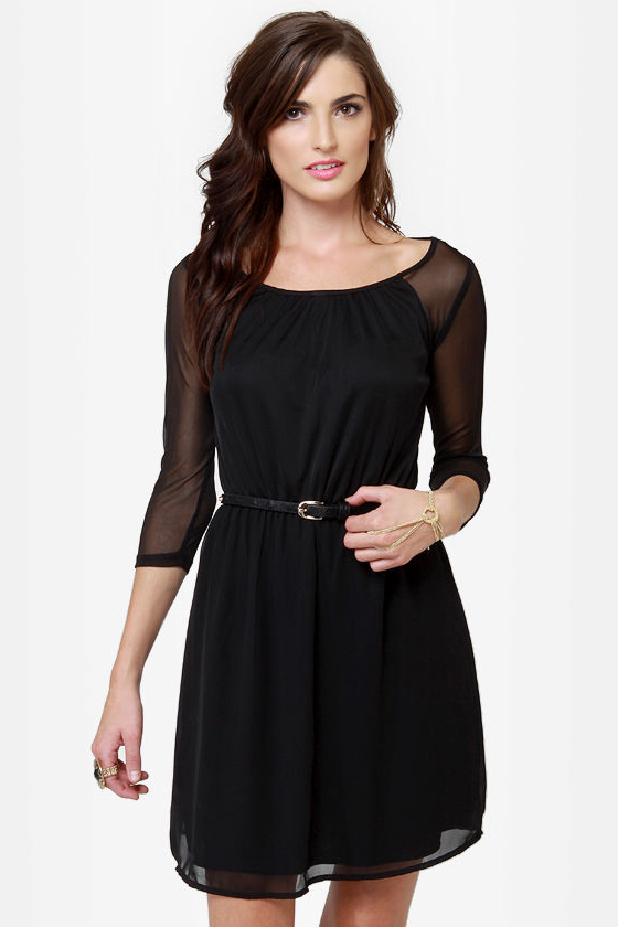 Rest A-Sheer-ed Black Dress