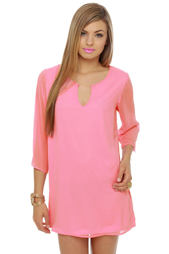 Full of Promise Bubblegum Pink Shift Dress