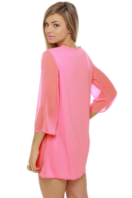 Full of Promise Bubblegum Pink Shift Dress