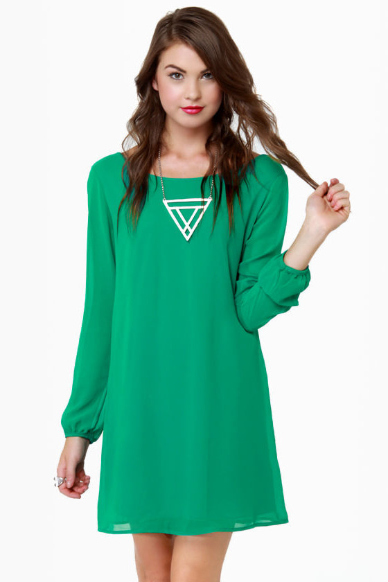 Beautiful Green Dress - Shift Dress ...