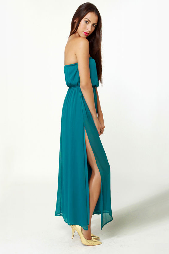 LULUS Exclusive Who\\\\\\\\\\\\\\\\\\\\\\\\\\\\\\\'s Who Teal Maxi Dress