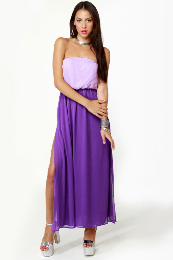 LULUS Exclusive Who\\\\\\\\\\\\\\\\\\\\\\\\\\\\\\\\\\\\\\\\\\\\\\\\\\\\\\\\\\\\\\\'s Who Lavender and Purple Maxi Dress