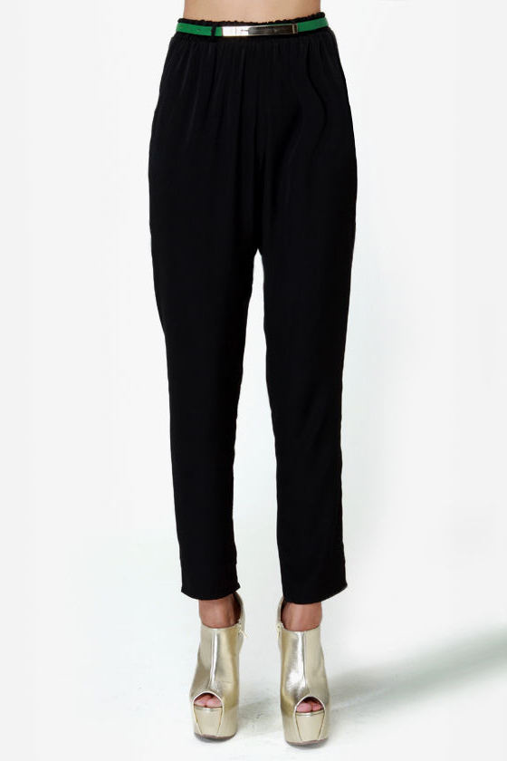High-Waisted Hopes Black Pants