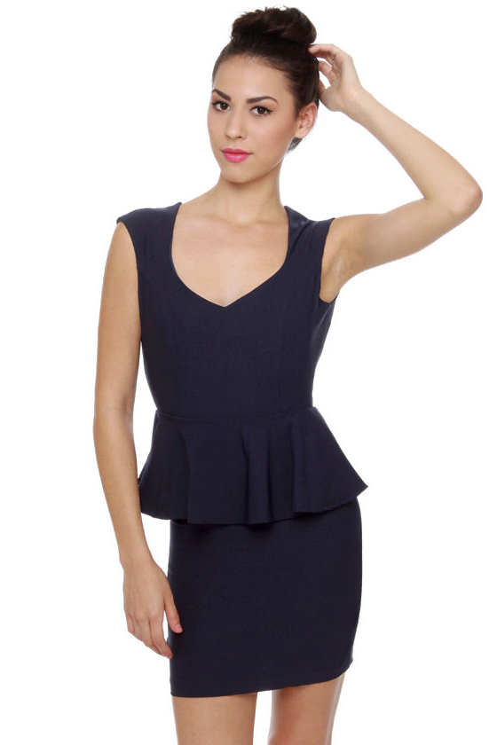 Pep-ular Navy Blue Dress