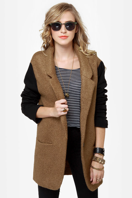 Uptowner Black and Brown Coat