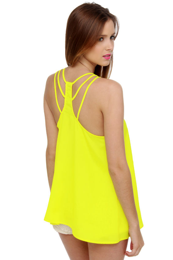 Bandito Racerback Yellow Tank Top