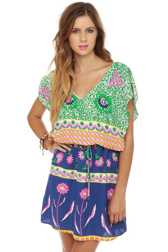 Lucy Love Happy Villa Floral Print Dress