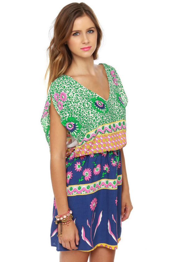 Lucy Love Happy Villa Floral Print Dress