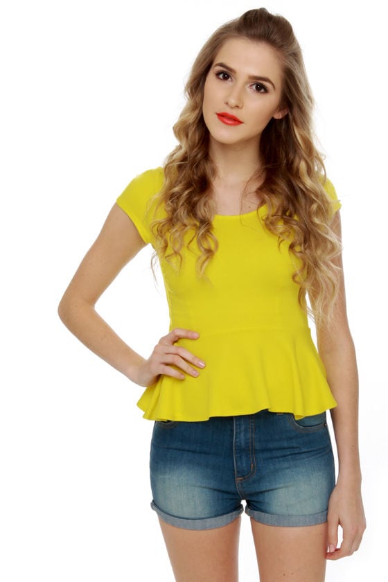 bright yellow tops