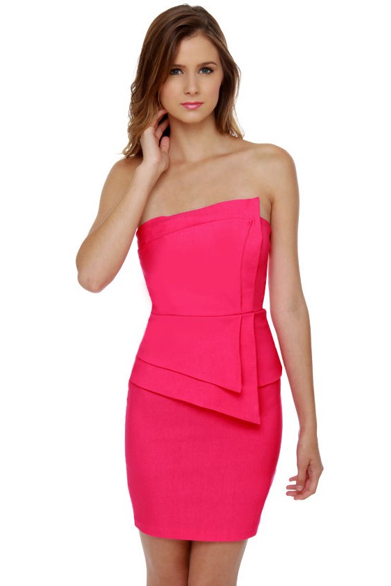 Sexy Strapless Dress - Pink Dress - Fuchsia Dress - $46.00 - Lulus