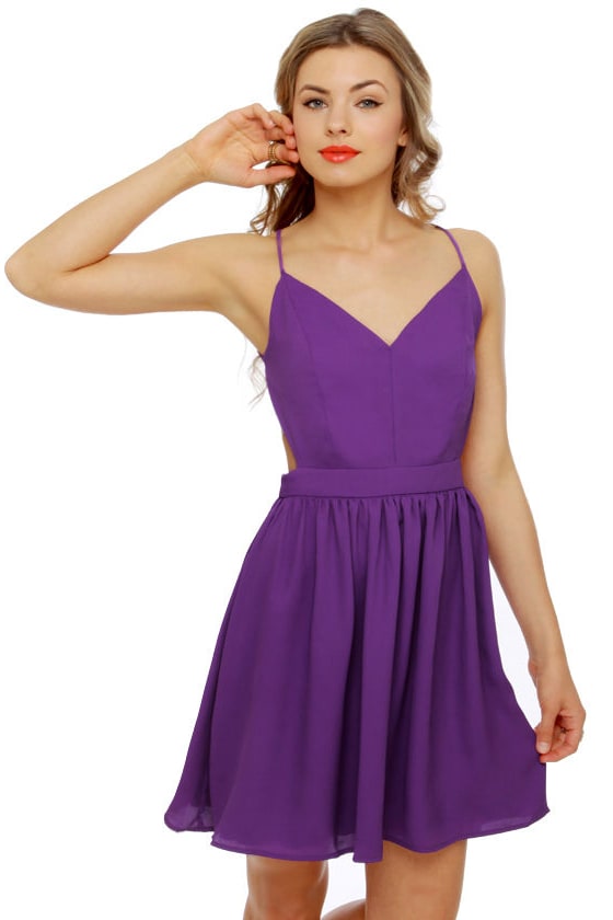 reddish purple dress
