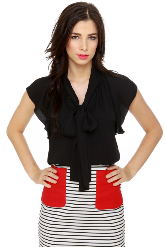 The Great Flutter Black Top