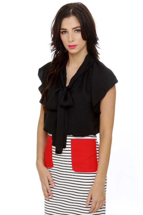 The Great Flutter Black Top