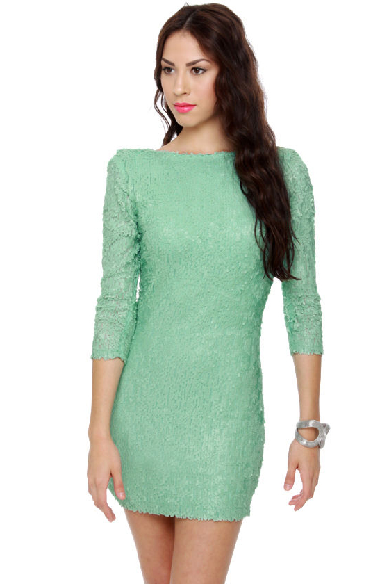 Rubber Ducky Dress - Mint Green Dress - Sequin Dress - $81.00 - Lulus