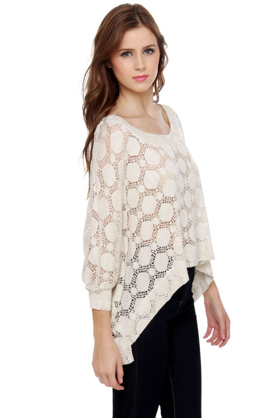 O\'Doily Rules! Beige Sweater Top