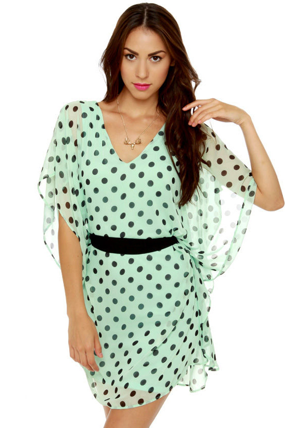 Polka Huntress Mint Polka Dot Dress