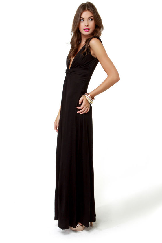 Grand Central Sensation Black Maxi Dress