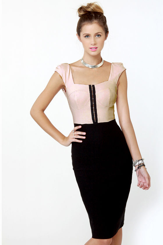 Movie Palace Black and Pink Dress