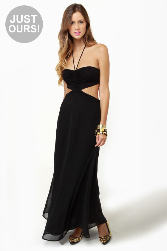 Long Division Black Maxi Dress