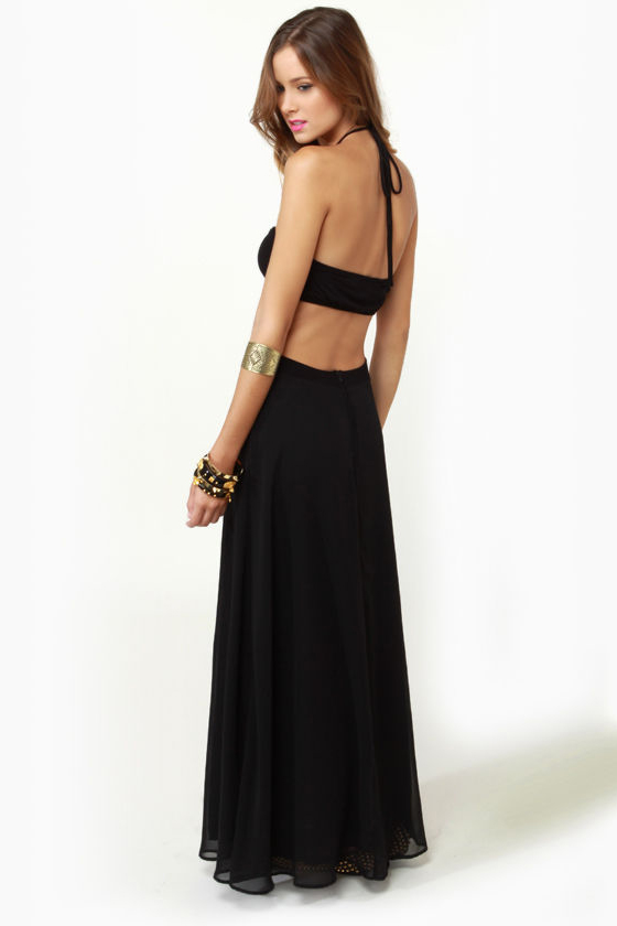 Long Division Black Maxi Dress