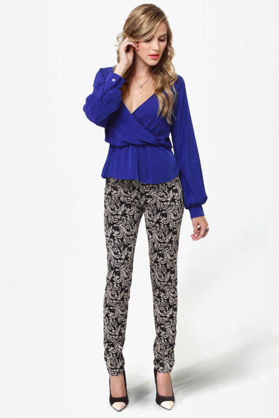 Office Party Blue Top