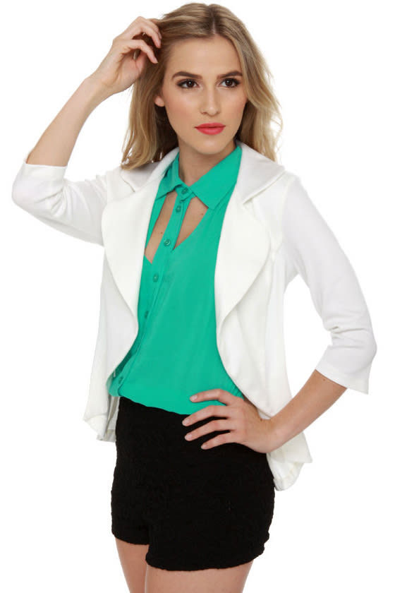 Mandie\'s Candies Ivory Blazer