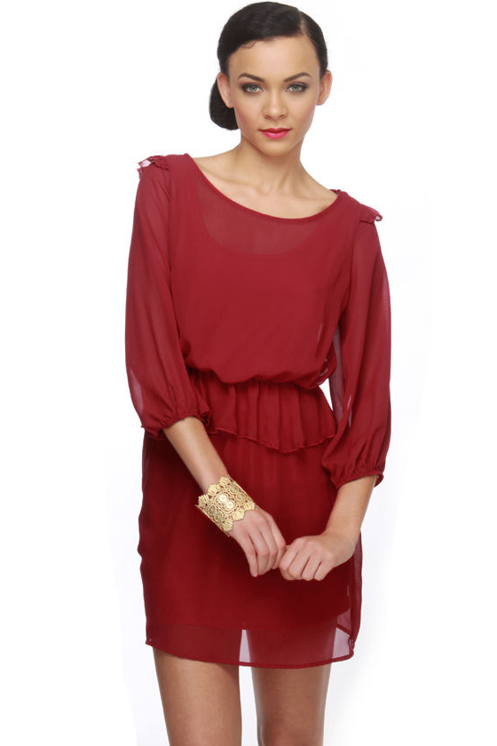 slim fit dress slacks Bold Red Pearl Strapless Thigh Slit Christmas Holiday Prom Dress, Dress+Veil main image 1