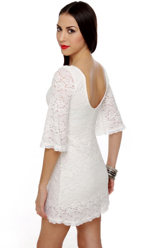 Dearest One Ivory Lace Dress