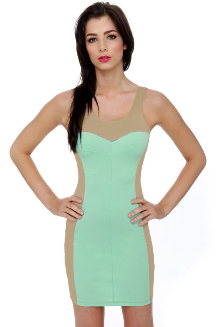Sexy Color Block Dress - Mint Dress - Body Con Dress - $35.50 - Lulus Sexy Color Block Dress - Mint Dress - Body Con Dress - $35.50 - Lulus
