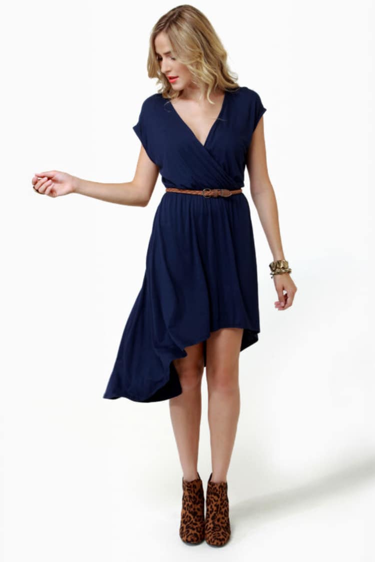 Cute Navy Blue Dress - High Low Dress - $37.50 - Lulus