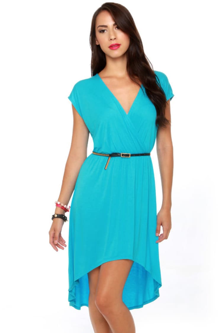 white christmas dresses Turquoise Swan Dress L main image 0