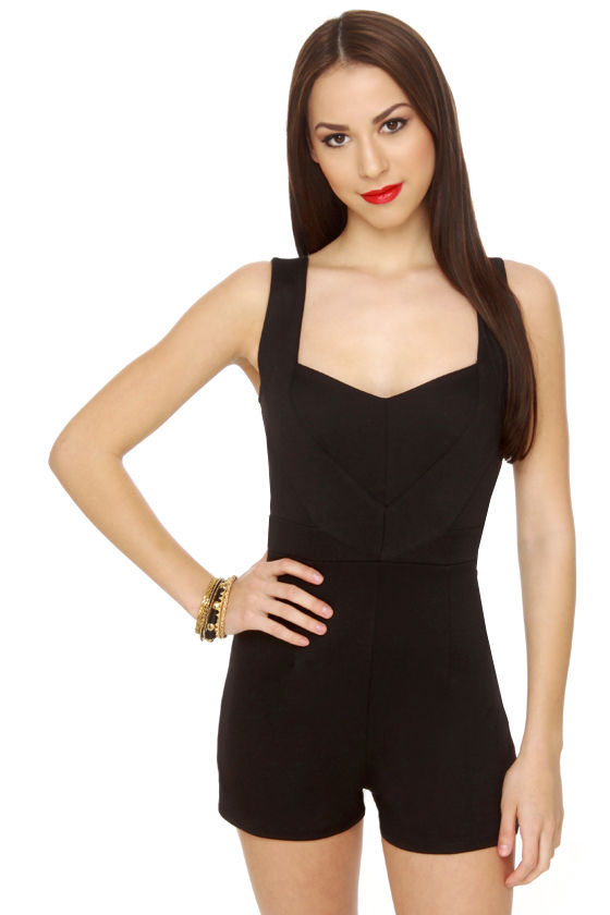 Brave Heart Black Romper