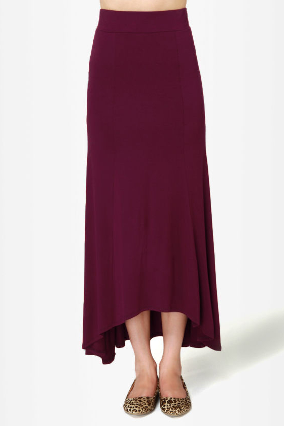 In the Near Flute-ure Burgundy Maxi Skirt