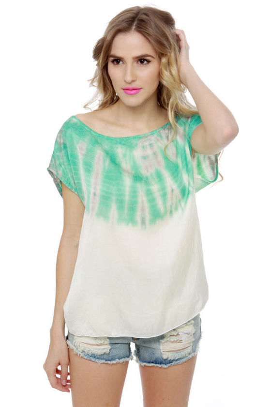 Crowd Surfing Silk Tie-Dye Top